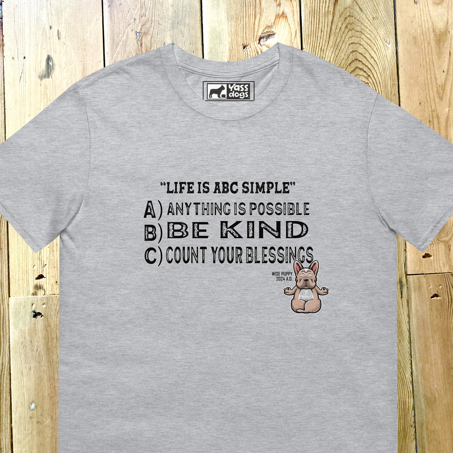 YASS DOGS - WISE PUPPY - ABC SIMPLE - Short-Sleeve Unisex T-Shirt