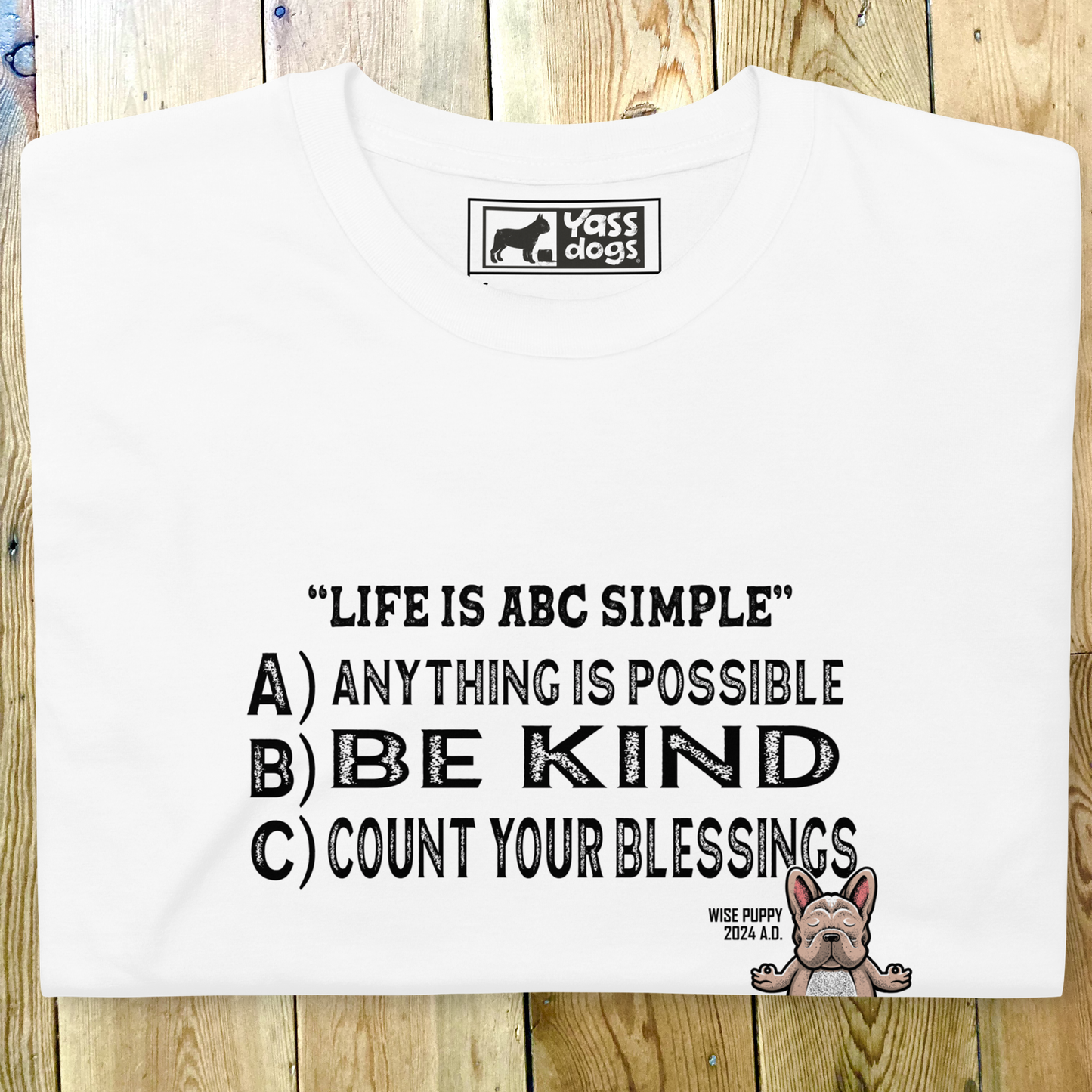 YASS DOGS - WISE PUPPY - ABC SIMPLE - Short-Sleeve Unisex T-Shirt