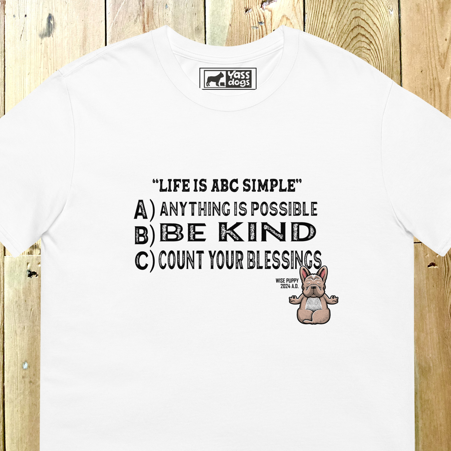 YASS DOGS - WISE PUPPY - ABC SIMPLE - Short-Sleeve Unisex T-Shirt