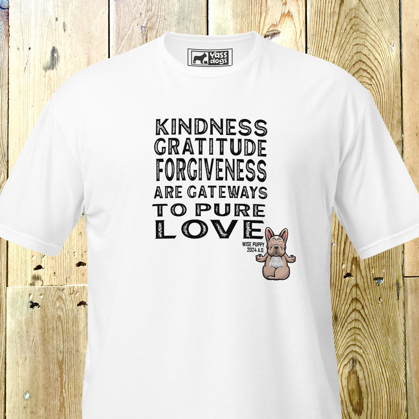 YASS DOGS - WISE PUPPY - KINDNESS ETC - Short-Sleeve Unisex T-Shirt