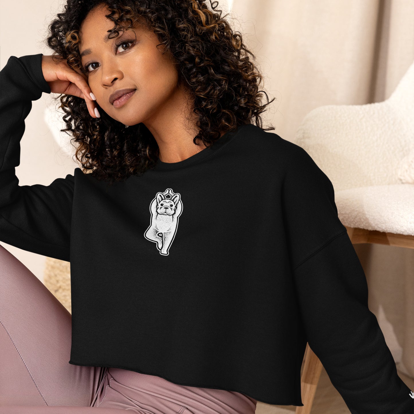 Yass Yoga - 'Cute as hell' Crop Sweatshirt